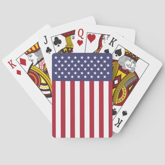 Amerikaanse vlag Verticale sterren en strepen Pokerkaarten (Achterkant)