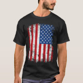 Amerikaanse vlag Verticale T-shirt (Voorkant)