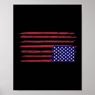 Amerikaanse vlag verzet zich ondersteboven VS Poster