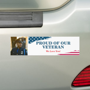 Amerikaanse vlag veteraan Bumpersticker