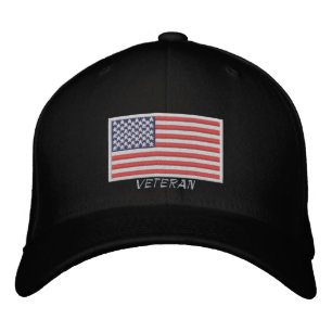 Amerikaanse vlag - veteraan - Draag Geborduurde Pet