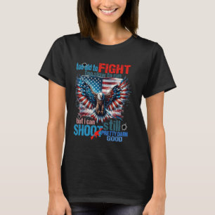 Amerikaanse vlag veteraan te oud om te vechten te  t-shirt