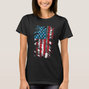 Amerikaanse vlag Veteran Dog-tags T-shirt
