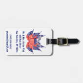  Amerikaanse vlag, vierde juli Bagagelabel (Voorkant horizontaal)