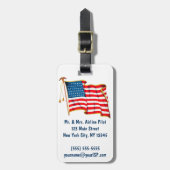  Amerikaanse vlag, vierde juli Bagagelabel (Voorkant verticaal)