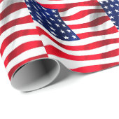 Amerikaanse vlag Vierde juli Cadeaupapier (Rol Hoek)