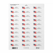 Amerikaanse vlag, vierde juli Etiket (Full Sheet)