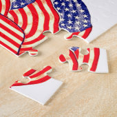  Amerikaanse vlag, vierde juli Legpuzzel (Zijkant)