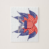  Amerikaanse vlag, vierde juli Legpuzzel (Verticaal)