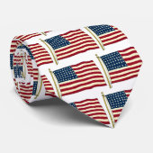  Amerikaanse vlag, vierde juli Stropdas (Opgerold)