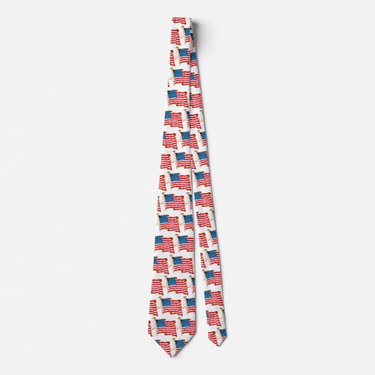  Amerikaanse vlag, vierde juli Stropdas (Voorkant)