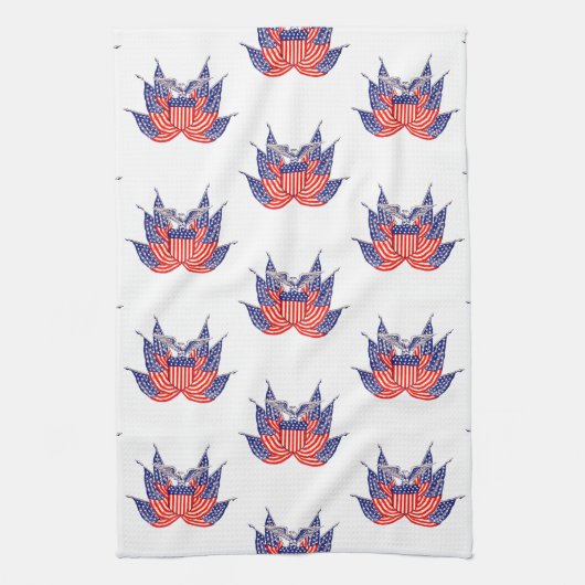 Amerikaanse vlag, vierde juli Theedoek (Verticaal)