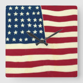  Amerikaanse vlag, vierde juli Vierkante Klok (Voorkant)