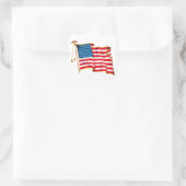  Amerikaanse vlag, vierde juli Vierkante Sticker (Tas)