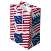 Amerikaanse vlag vieren medium cadeauzakje (Achterkant Gekanteld)