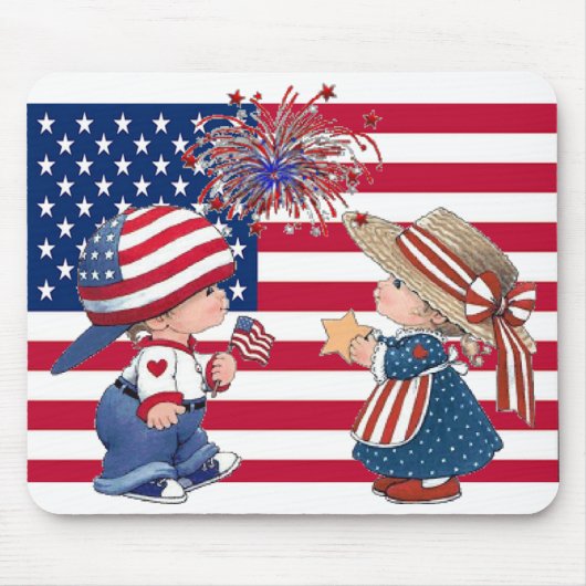 Amerikaanse vlag vieren muismat (Voorkant)