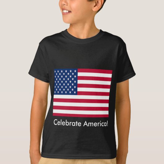 Amerikaanse vlag vieren t-shirt (Voorkant)