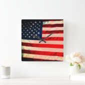 Amerikaanse vlag vierkante klok (Huis)