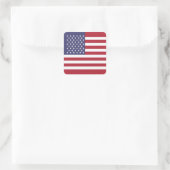 Amerikaanse vlag vierkante sticker (Tas)