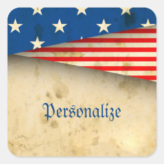  Amerikaanse vlag Vierkante Sticker