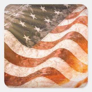 Amerikaanse vlag vierkante sticker