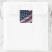 Amerikaanse vlag. vierkante sticker (Tas)