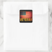 Amerikaanse vlag vierkante sticker (Tas)