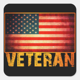 Amerikaanse vlag vierkante sticker