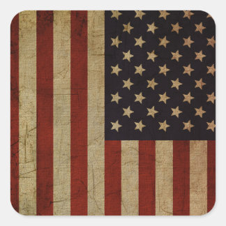 Amerikaanse vlag Vierkante Sticker