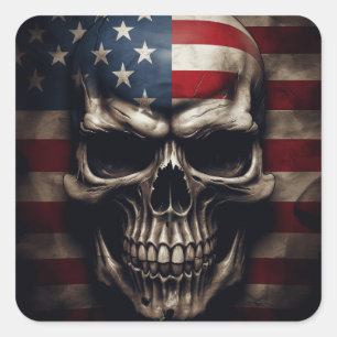 Amerikaanse vlag vierkante sticker