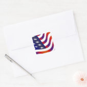 Amerikaanse vlag vierkante sticker (Envelop)