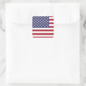 Amerikaanse vlag vierkante sticker (Tas)