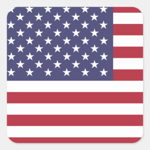 Amerikaanse vlag vierkante sticker
