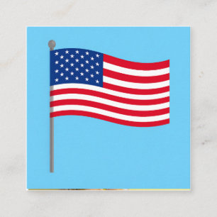 Amerikaanse vlag vierkante visitekaartje