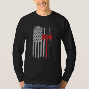 Amerikaanse vlag Viking Ax T-shirt