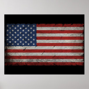 Amerikaanse vlag vintage 4 juli poster