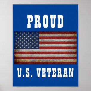 AMERIKAANSE VLAG VINTAGE AANPAST POSTER