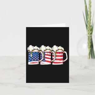 Amerikaanse Vlag Vintage Bier Brouwerij 4 juli Kaart
