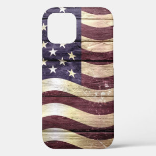 Amerikaanse Vlag Vintage Hout #2 iPhone 12 Pro Hoesje