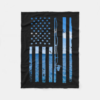 Amerikaanse Vlag Vis Visser Visser Funny B Vissen Fleece Deken