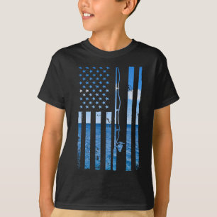 Amerikaanse Vlag Vis Visser Visser Grappig B Visse T-shirt