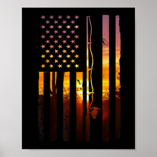Amerikaanse Vlag Vis Visser Visser Vreemde Baars V Poster