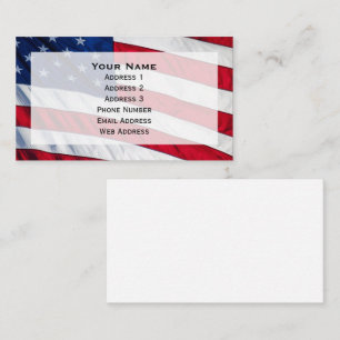 Amerikaanse vlag visitekaartje