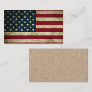 Amerikaanse vlag visitekaartje