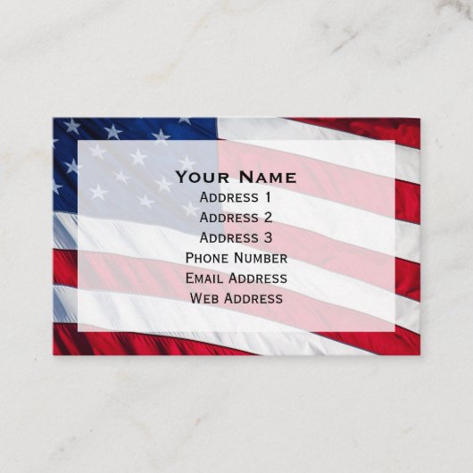 Amerikaanse vlag visitekaartje (Voorkant)
