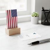 Amerikaanse vlag visitekaartje