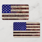 Amerikaanse  vlag visitekaartje (Voorkant / Achterkant)