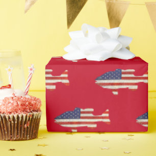 Amerikaanse vlag vispatroon cadeaupapier