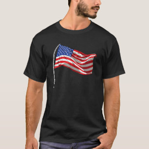 Amerikaanse Vlag Vissen Hengel 4 juli Patriottisch T-shirt