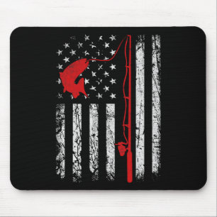 Amerikaanse Vlag Vissen Hengel Patriottische Visse Muismat